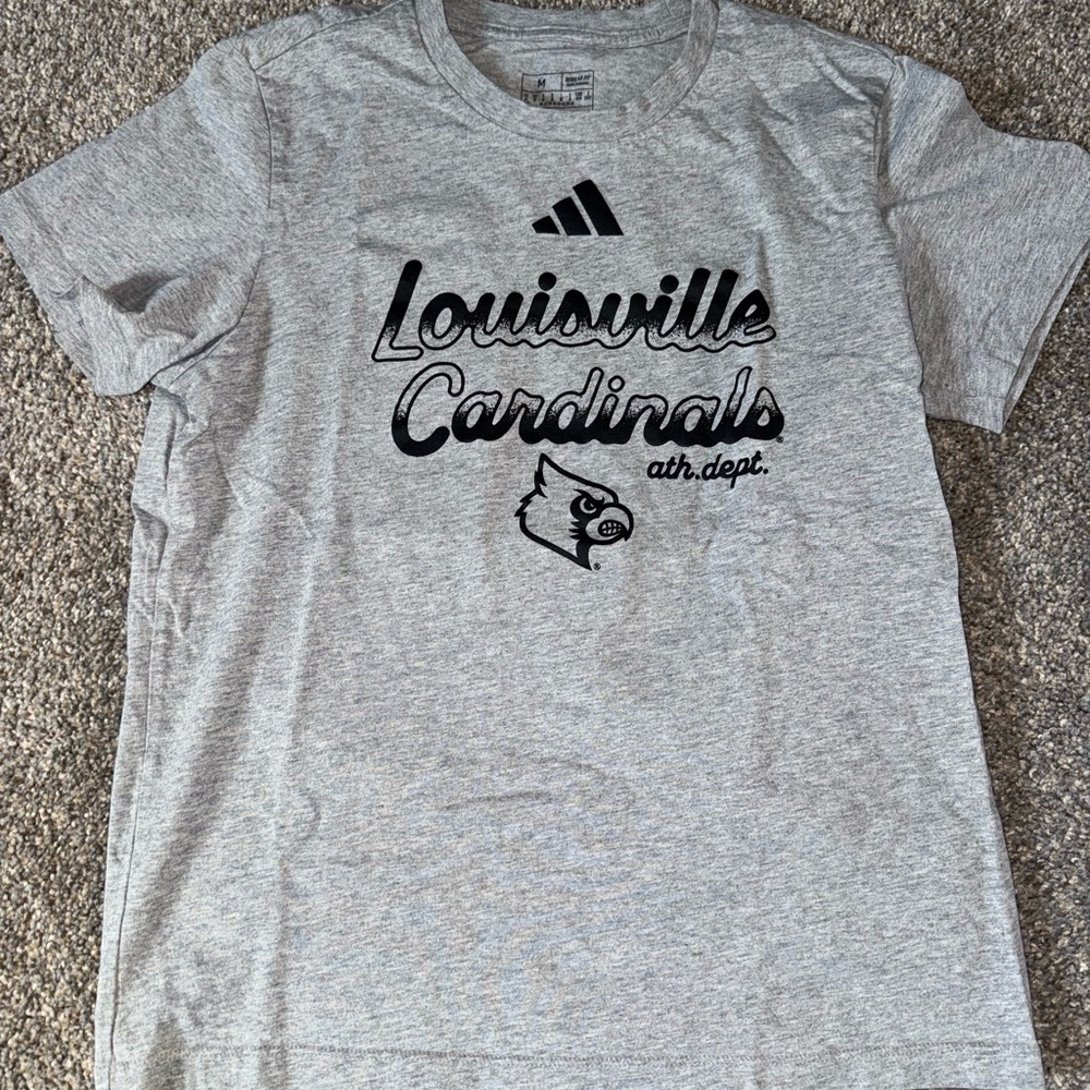 Adidas Women’s Louisville Cardinals Gray T-Shirt